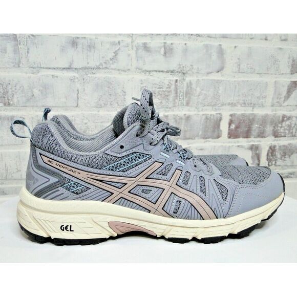 ASICS Gel-Venture 7 Mx Gray Pink‎ Women Trail Running Shoes 1012A627 Size 8 - Picture 1 of 7